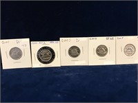 2001, 02, 03, 04, 05 Canadian Nickels  PL63, 65