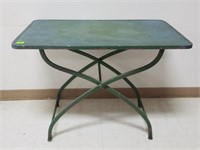 Green Metal Table