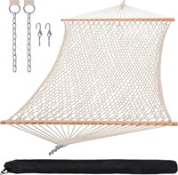 SUNCREAT Hammocks Traditional Rope Double Hammock