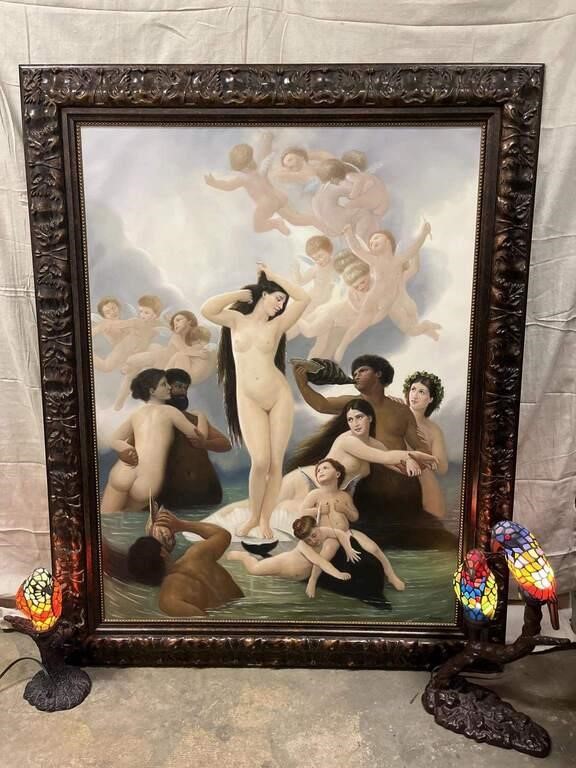 Zhong Xian Angels Frolicking 5 Foot Tall Painting