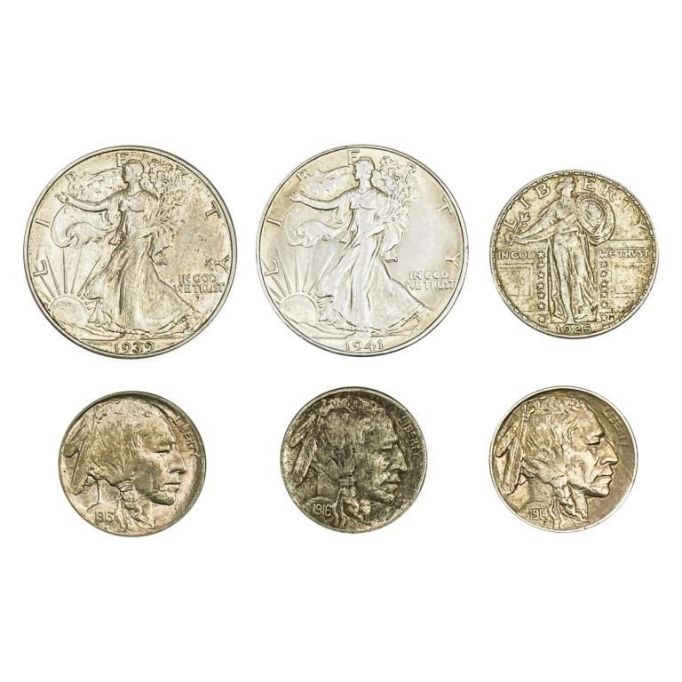 1913-1941 [6] 3 5C, 1 25C, 2 50C