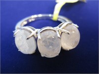 Sterling Silver Moonstone Ring Hallmarked