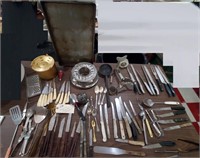 old silverware kitchen knives gadgets etc