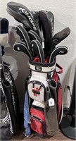 GOLF BAG WITH SET OF GOLF CLUBS - TOP FLITE
