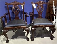 Pair Of Ball & Claw Arm Chairs