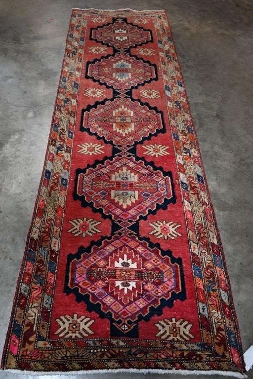 Sarab Hand Knotted Runner Rug 3.5 x 10.10 ft