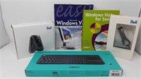 Cordless Logitech Keyboard Mouse Set & More  - L