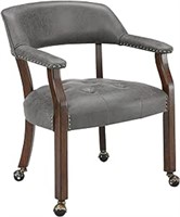 LEEMTORIG Dining Chairs with Casters and Arms, Lar