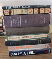 Stack of 9 civil war books