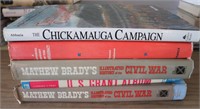 Stack of 5 civil war books