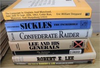 Stack of 7 civil war books