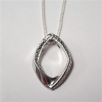 Silver Diamond 16" Necklace