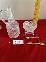 VINTAGE CRYSTAL SERVING SET