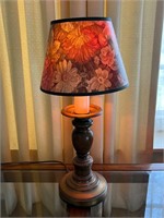 Wood/Brass Table Lamp