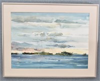 Original Watercolor Seascape-Signed by Artist 87'