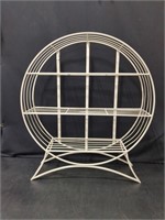 Round metal decorative shelf 25"w x 29"h x 7.5" d