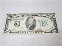 1934-C Green Seal $10 Bill