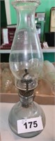 16" TALL ROUND GLASS BOTTOM OIL LAMP