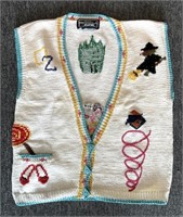 Vintage Wizard of Oz Sweater Vest 
- Hand Knit