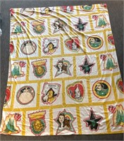 Vintage Wizard of Oz Bedsheet 82” x 96”