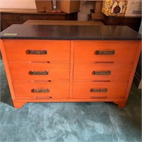 MCM 6-drawer Dresser with Marble Top