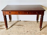 ANTIQUE TWO-DRAWER MAHOGANY CONSOLE TABLE