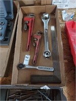 Tray lot of assortment of tools