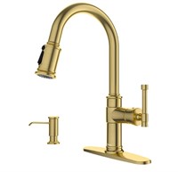 Pull Down Single Handle Kitchen Faucet High Arc