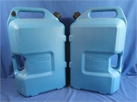 2 Blue Rubbermaid 6-Gallon Water Containers