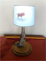 Vintage Real Moose Foot Lamp