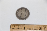 1893 Silver Barber Quarter Coin