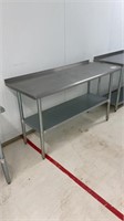 STAINLESS STEEL WORK TABLE 60x24, rolled edge