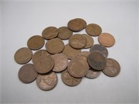 Lot of 25 Unsorted Wheat Pennies