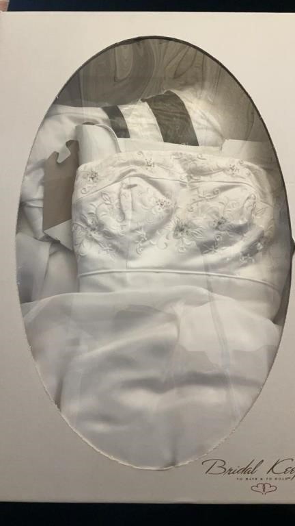 Bridal gown keepsake in box, unknown size