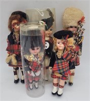 Vintage Plastic Scottish Bagpiper Dolls