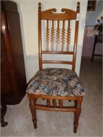 Carved Back Oak Chair