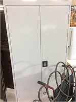 Two door metal storage cabinet