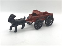 Cast Iron Express Wagon Cart Pulled By Goat