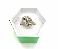 14k Floral Diamond Ring