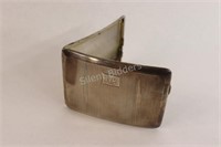 Curved Silver Plate Back Pocket Cigarette Holder