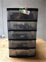 5 Drawer Storage Cabinet and Contents