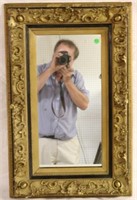 ORNATE EMBOSSED GESSO MIRROR, GOLD FINISH