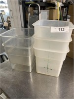 5 total Restaurant Storage Containers - 2 liters