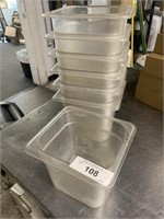 7 total Restaurant Storage Containers - 7x6.5x6