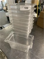 9 total Restaurant Storage Containers 7x4.5x4