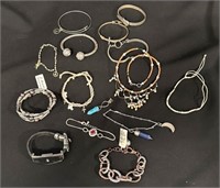 Costume Silver Bracelet/necklace lot (11)