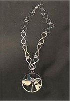 Costume Silver Toned Necklace W/infinity symbol