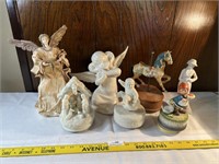 Lot of Music Boxes - Angels - Etc.