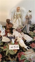 Four Dolls with  Porcelain/Ceramic Heads, Arms,