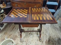 19th Century Mahogany Games / Sewing Table